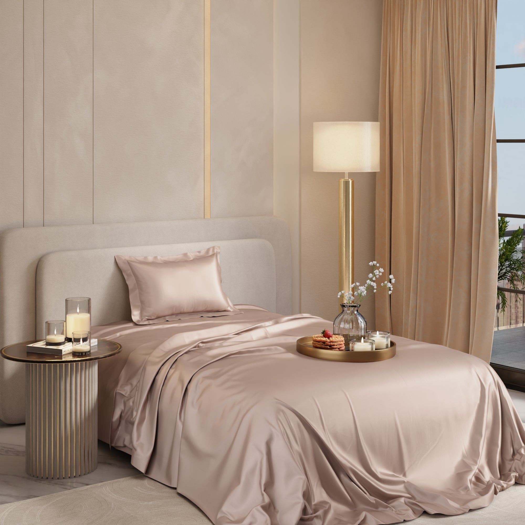 Champagne Flat Bedsheet Set