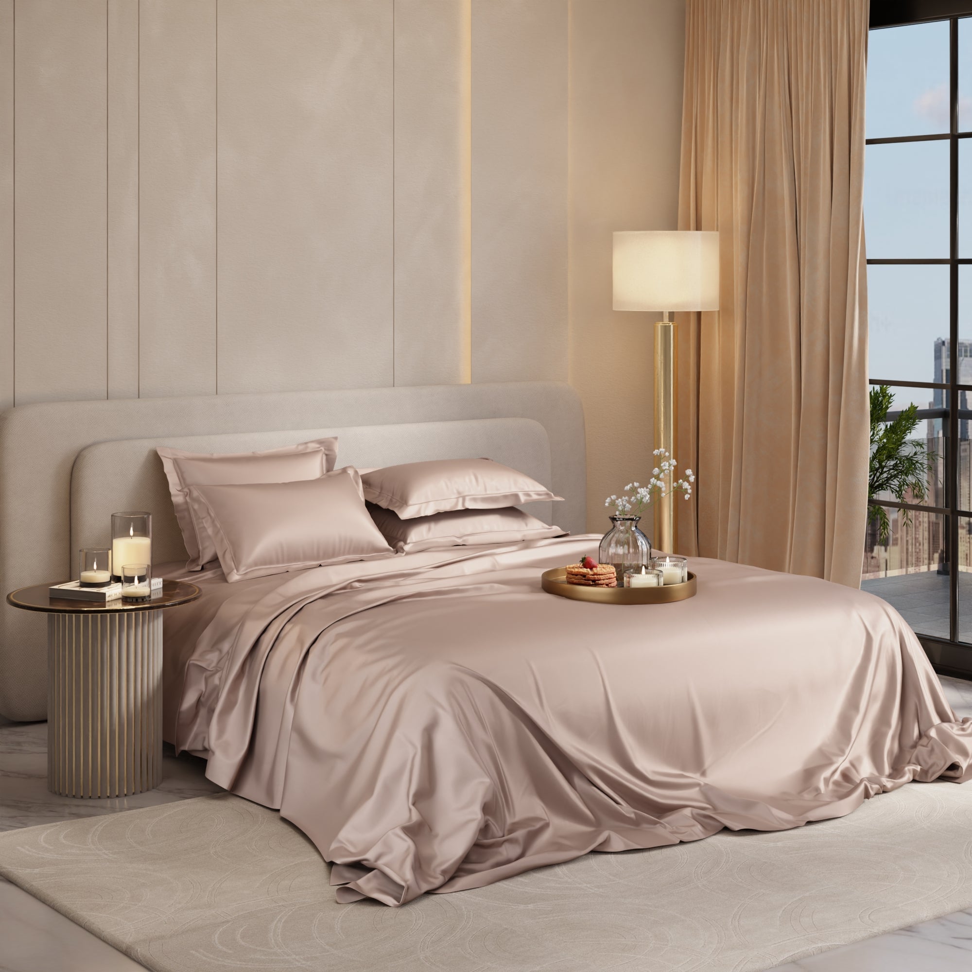 Champagne Flat Bedsheet Set