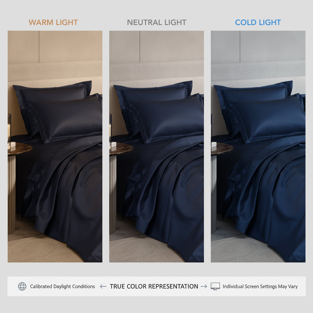 Mystique Blue Flat Bedsheet Set