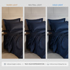 Mystique Blue Flat Bedsheet Set