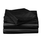 Midnight Black Flat Bedsheet Set