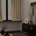 Ivory Elegance Velvet Curtain