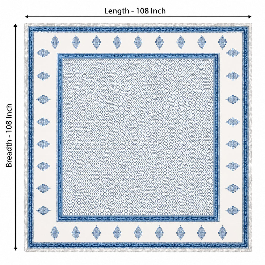 Elegant Indian Hand-Block Floral Patterned Bedding