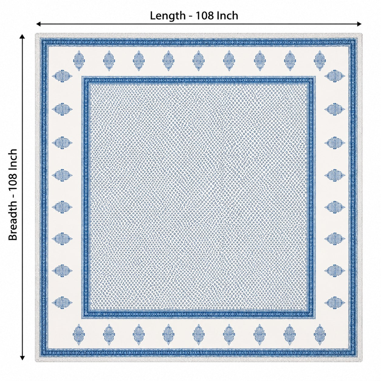 Elegant Indian Hand-Block Floral Patterned Bedding