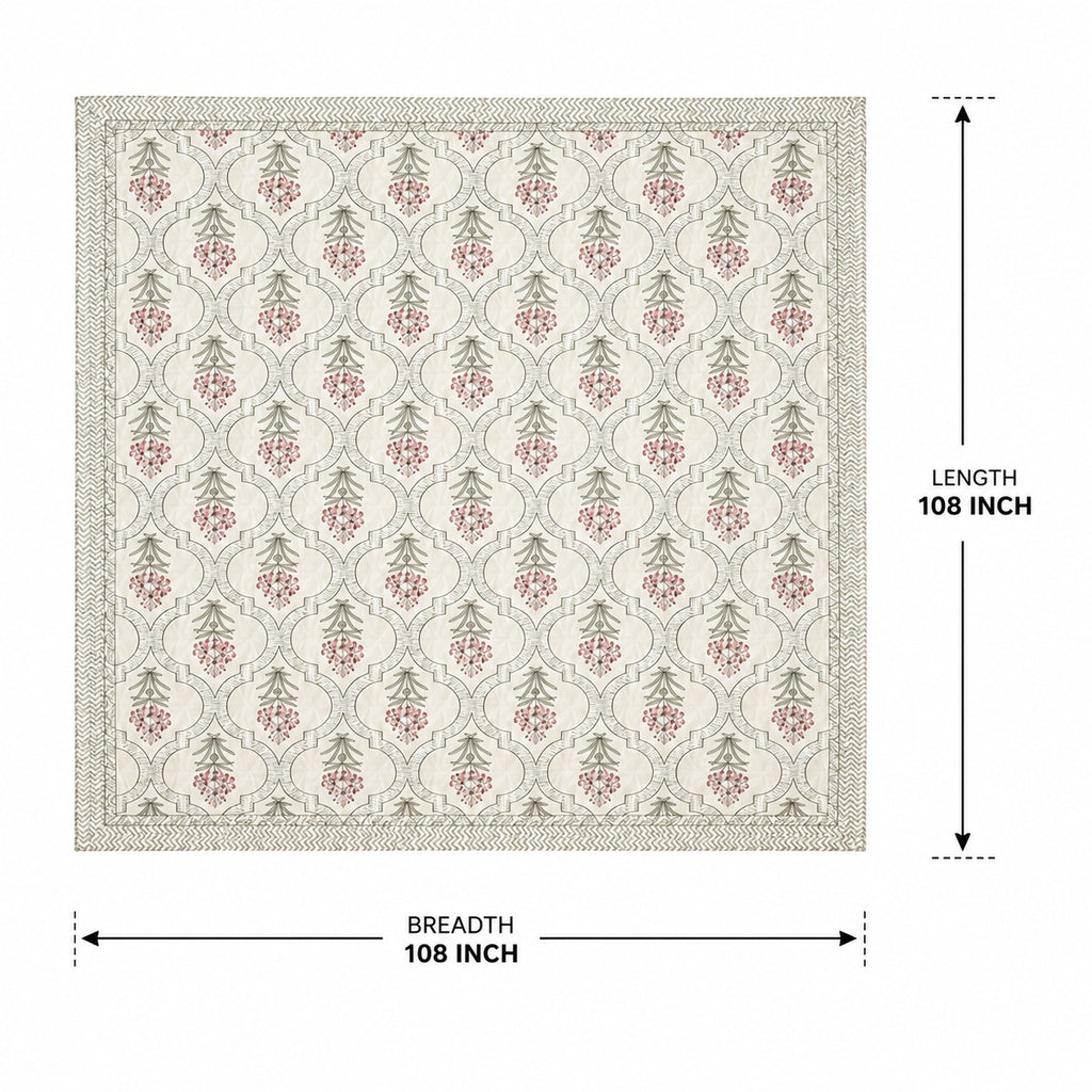 Jaipuri Hand Block Print Pure Cotton Bedsheet Set